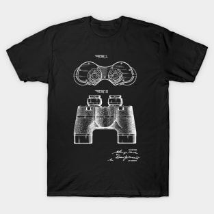 Binocular Vintage Patent Hand Drawing T-Shirt